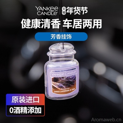 yankeecandle扬基汽车香水车载香薰固体车用挂饰香氛持久高端摆件