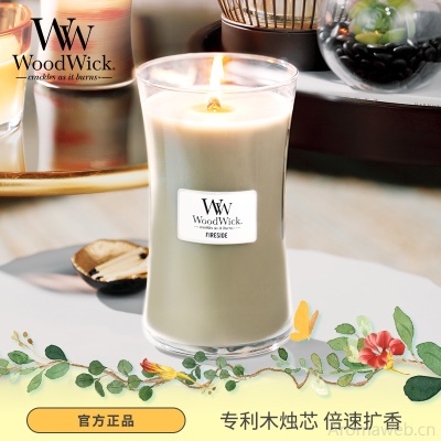 WoodWick美国进口香薰蜡烛居家祛味卧室家用持久高端生日伴手礼物