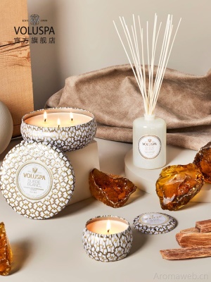 美国VOLUSPA-Maison系列金属装饰罐香薰蜡烛天然进口生日礼物礼品