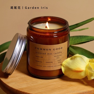 COMMON GOOD 铝盖棕色玻璃杯香薰蜡烛 天然材质香薰生日结婚礼物