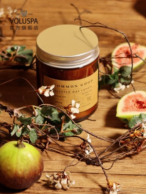 COMMON GOOD 铝盖棕色玻璃杯香薰蜡烛 天然材质香薰生日结婚礼物