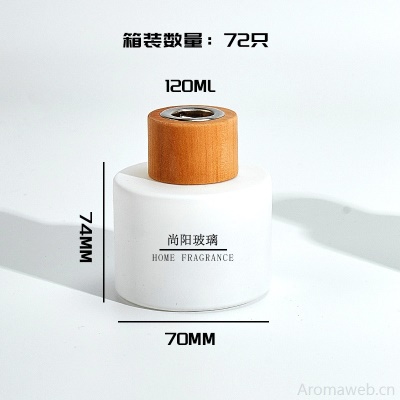 简约香薰瓶玻璃瓶空瓶无火藤条挥发香氛瓶扩香瓶哑白系列摆件空瓶