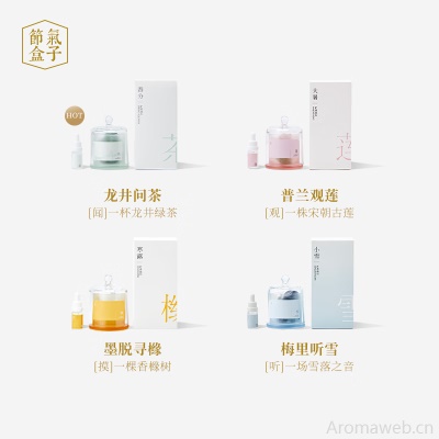 节气盒子 扩香石无火香薰晶石香氛精油家用卧室持久摆件礼物 清新空气 四季流心扩香晶石【莲】