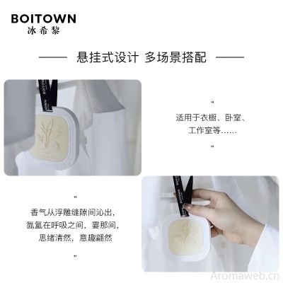 冰希黎（Boitown）衣柜香薰衣橱无火香挂车载石膏香薰卧室无火香薰送男女生日礼物